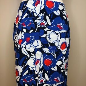 Talbots Women's Floral Skirt Size 4P EUC